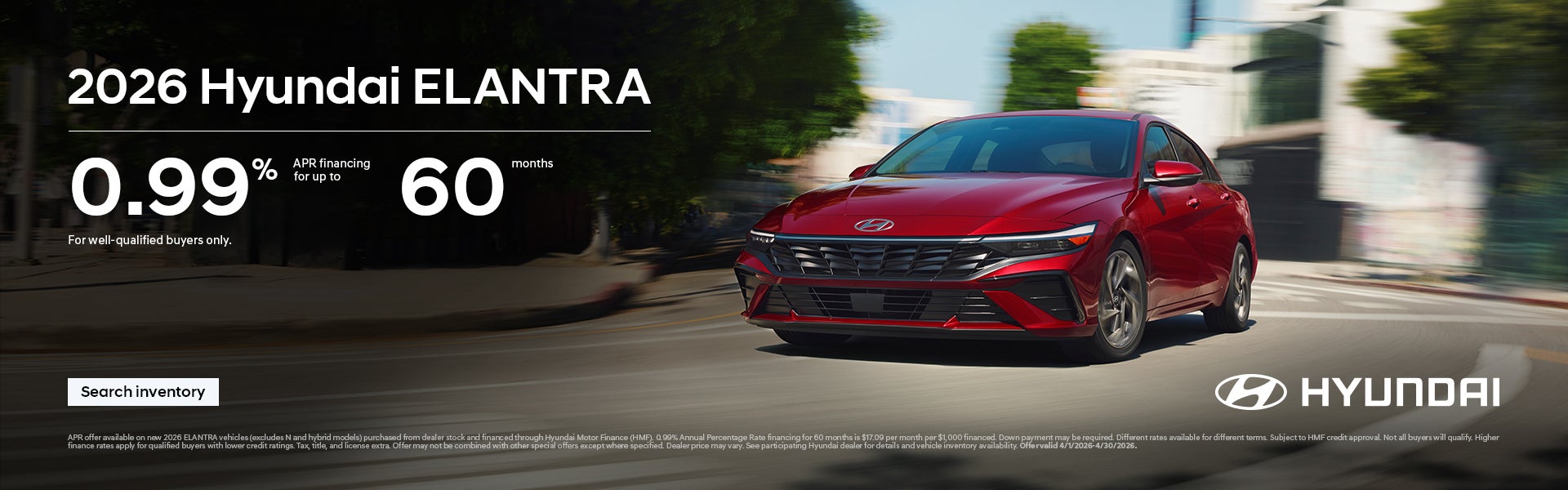 2026 Hyundai Elantra APR Offer