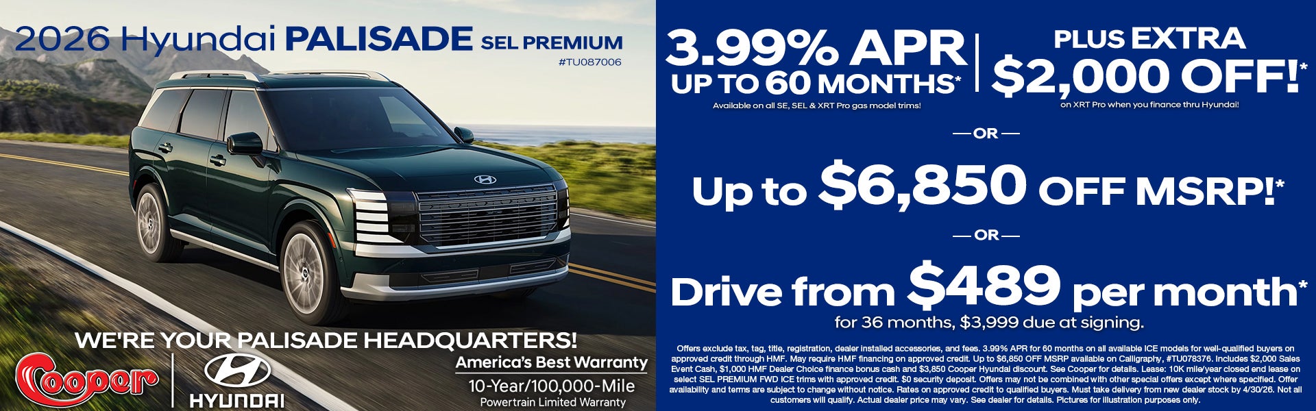 2026 Hyundai Palisade SEL Premium