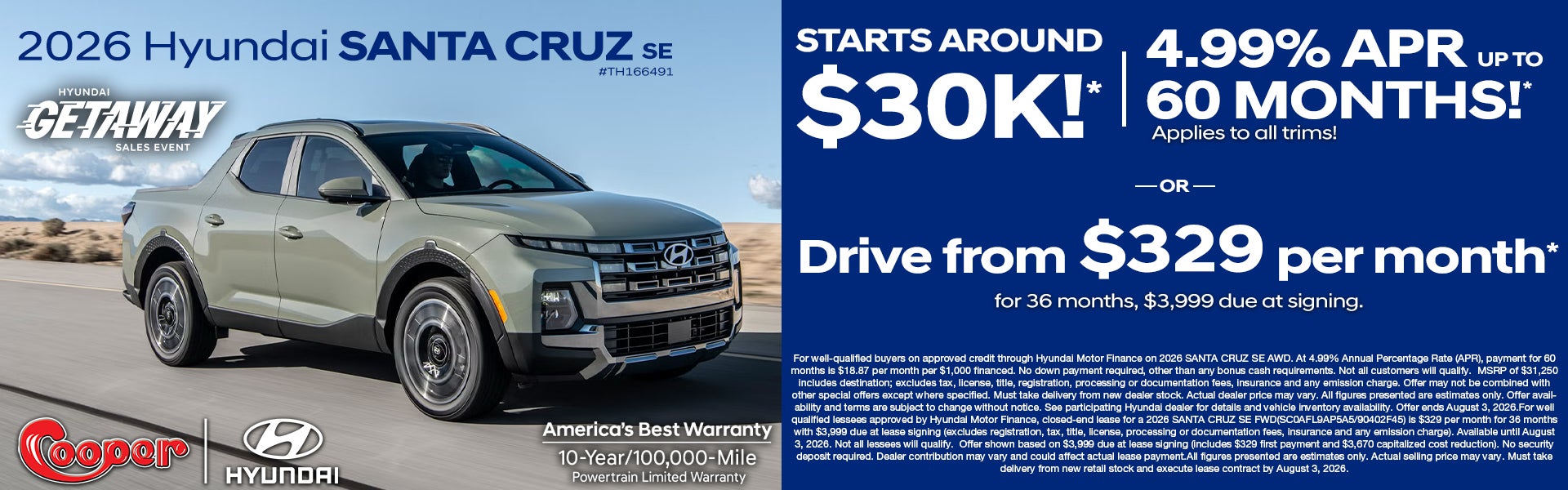 2026 Hyundai Santa Cruz SE