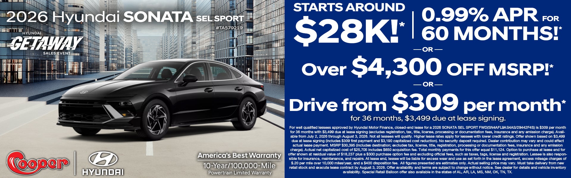 2026 Hyundai Sonata SEL Sport