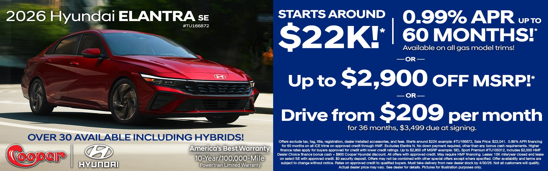 2026 Hyundai Elantra SE