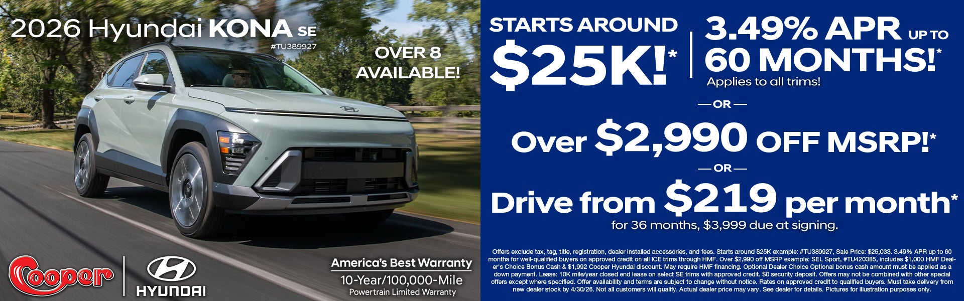 2026 Hyundai Kona SE