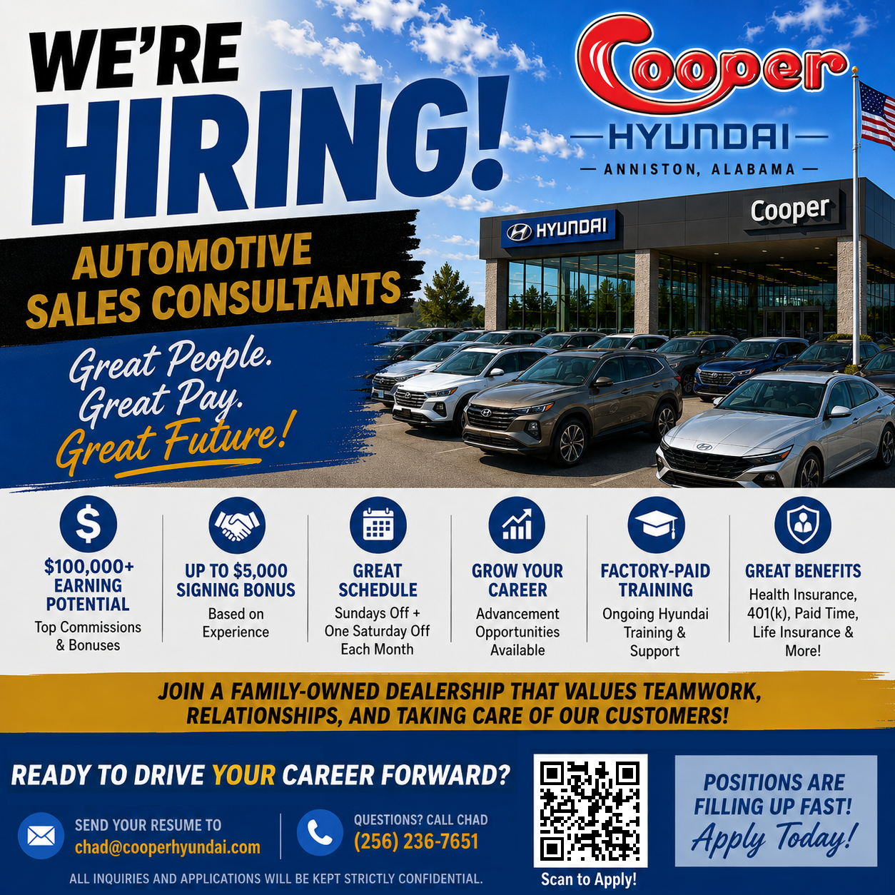 Hyundai Sales Help Wanted